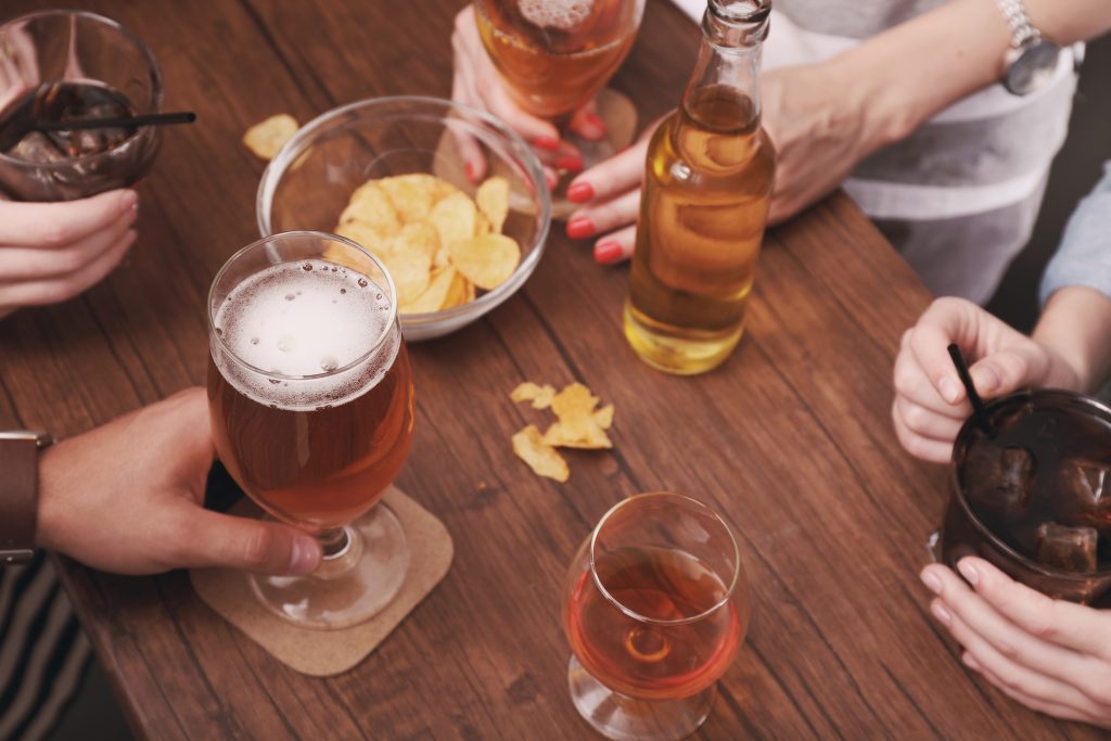 Group of people enjoying beverages