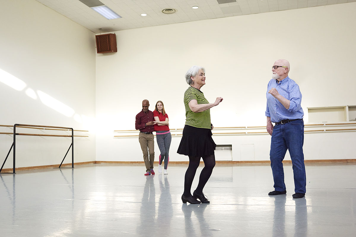 Senior dancing class