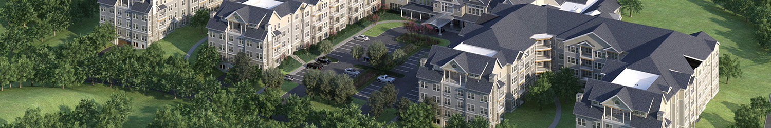 Aerial Shot of Building Exterior Broadview Senior Living