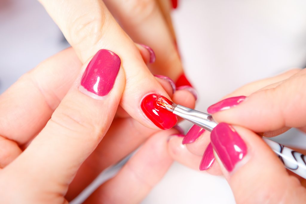 Spa day getting a manicure at Broadview Senior Living