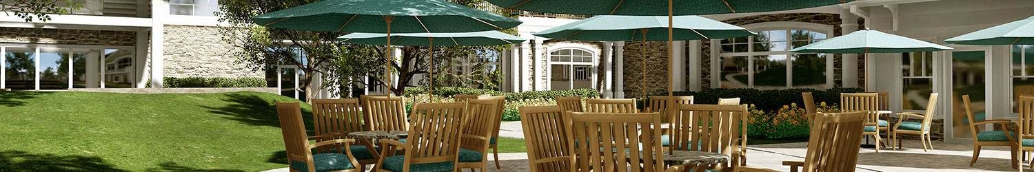 Outdoor Seating at Cafe Coffee Shop at Broadview Senior Living