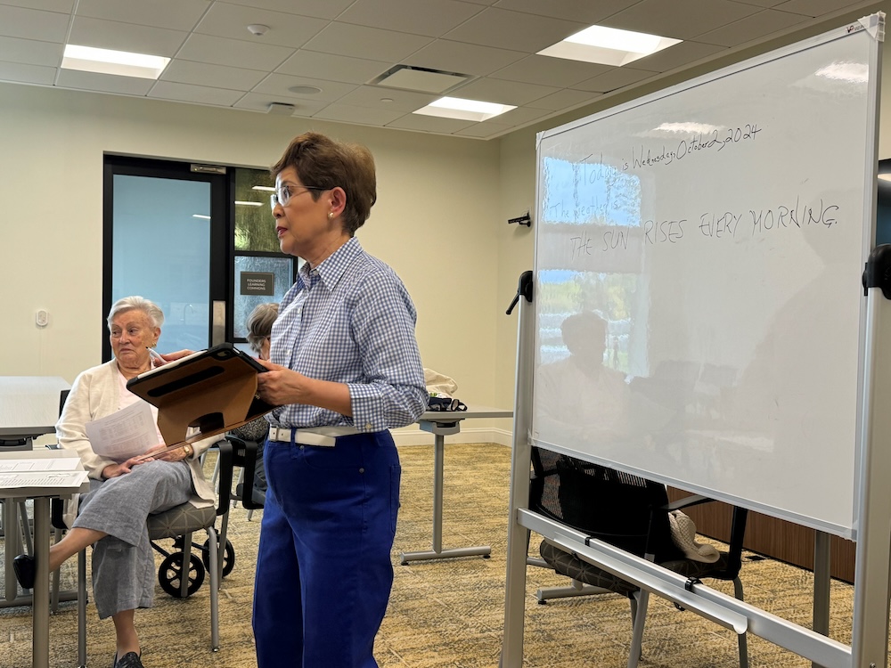 residents teaching english
